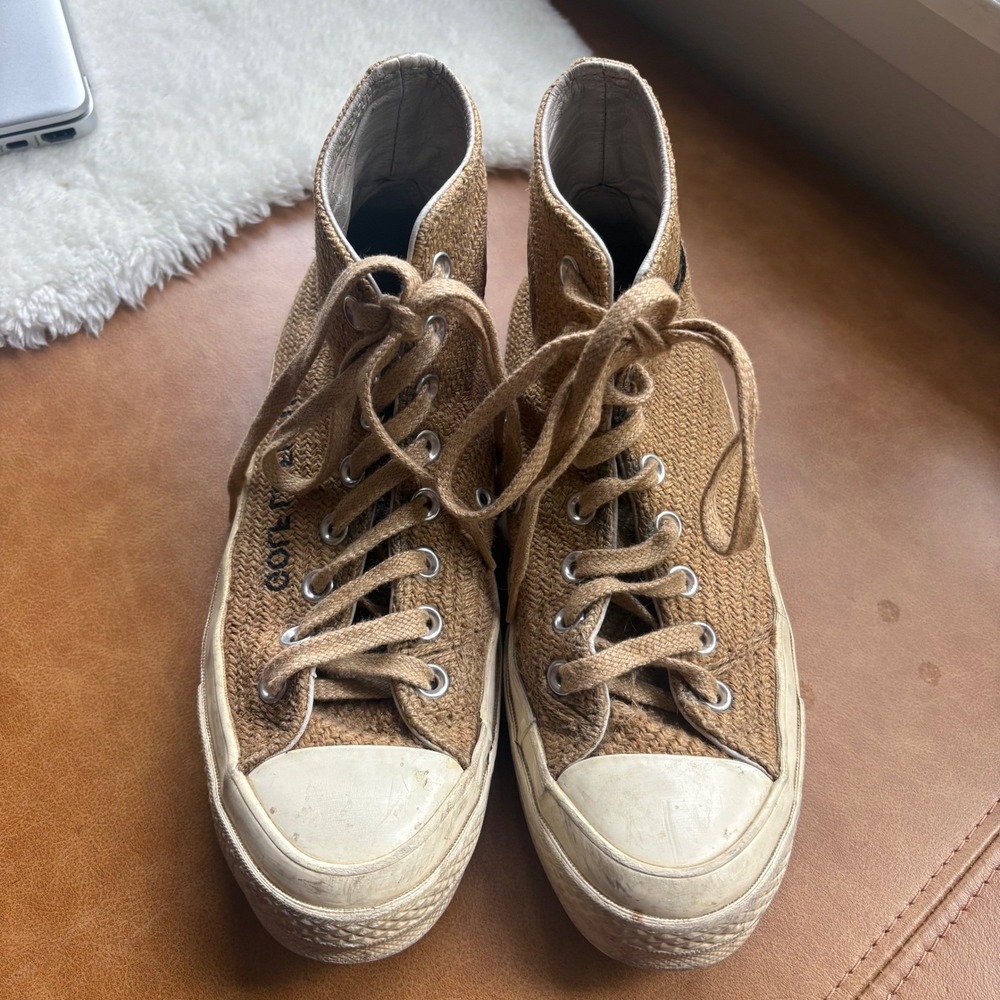 Converse x Golf Le Fleur Chuck 70 Hi Burlap Brown Sneakers Mens 6.5/Womens 8.5